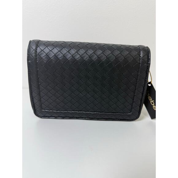 Bebe Taffy Small Crossbody Purse black Gold Chain Strap New - Picture 6 of 6